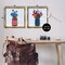 Stupell Industries Patriotic Stripes & Stars Florals 2pc Floater Framed Canvas Wall Art Set Design by Yvette St. Amant